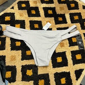 NWT Tavik grey bikini bottom - moderate coverage - size Large